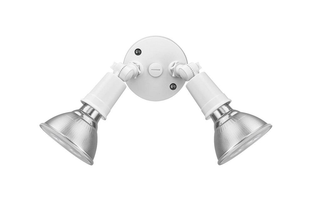 2-Light Security Flood Lights in Matte White 