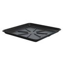 30IN X 28IN WASHING MACHINE PAN WITH SIDE MOUNT DRAIN BLACK