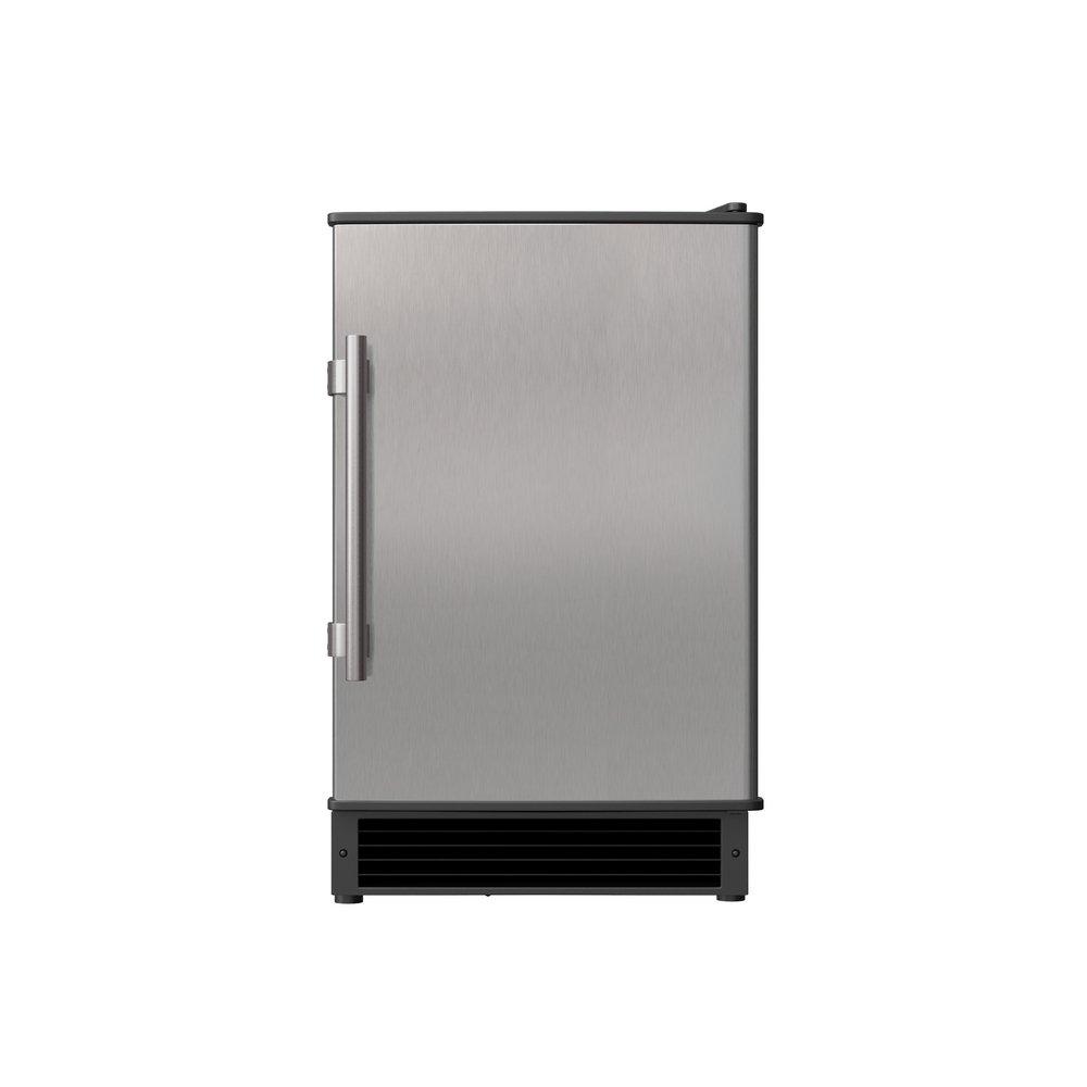 Edgestar Stainless Steel/Black Built-in Crescent Ice Maker in Stainless Steel/Black 