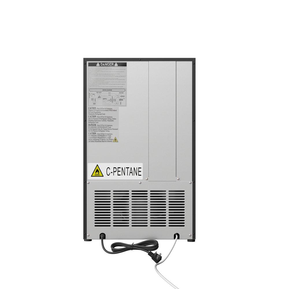 Edgestar Stainless Steel Built-in Crescent Ice Maker in Stainless Steel/Black 