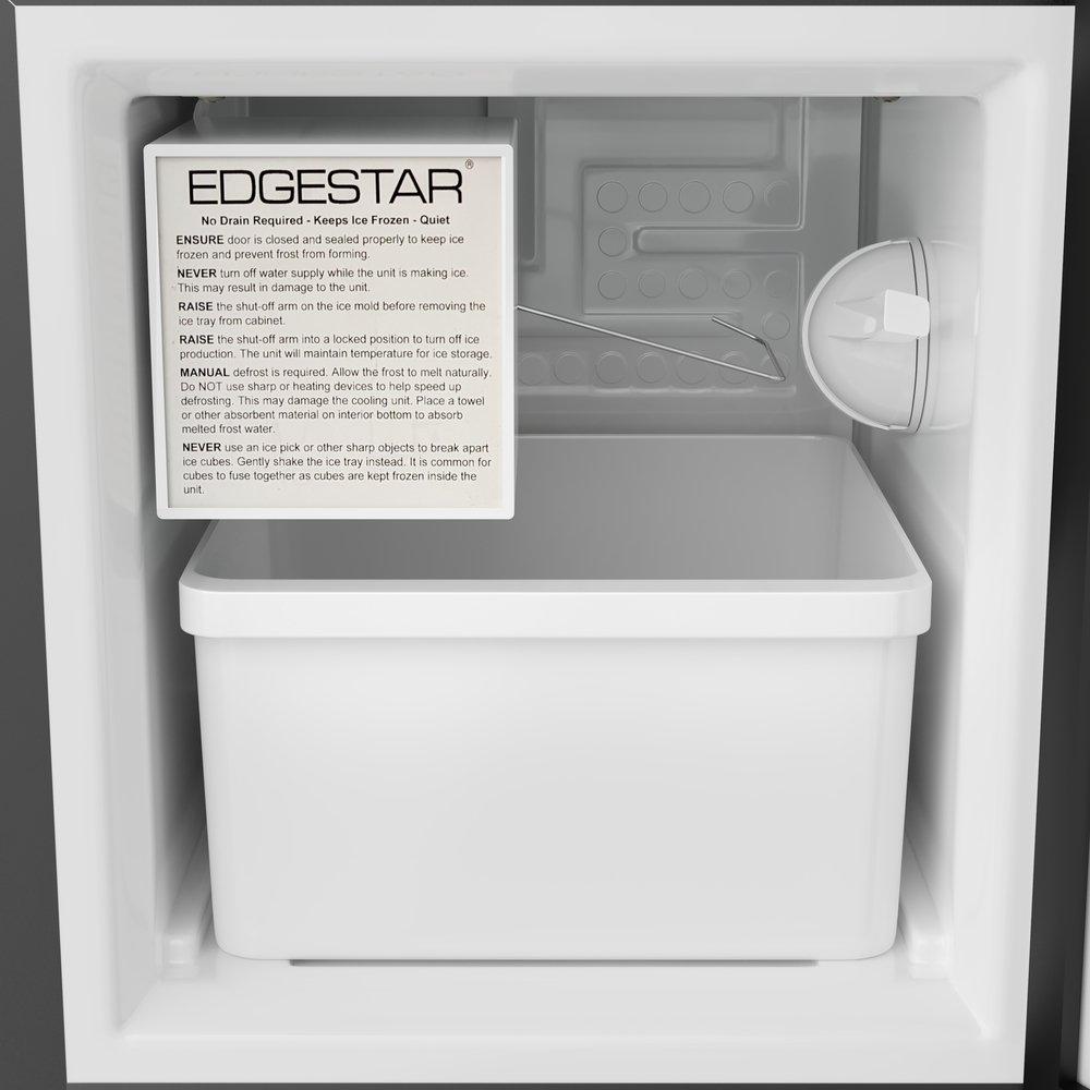 Edgestar Stainless Steel Built-in Crescent Ice Maker in Stainless Steel/Black 