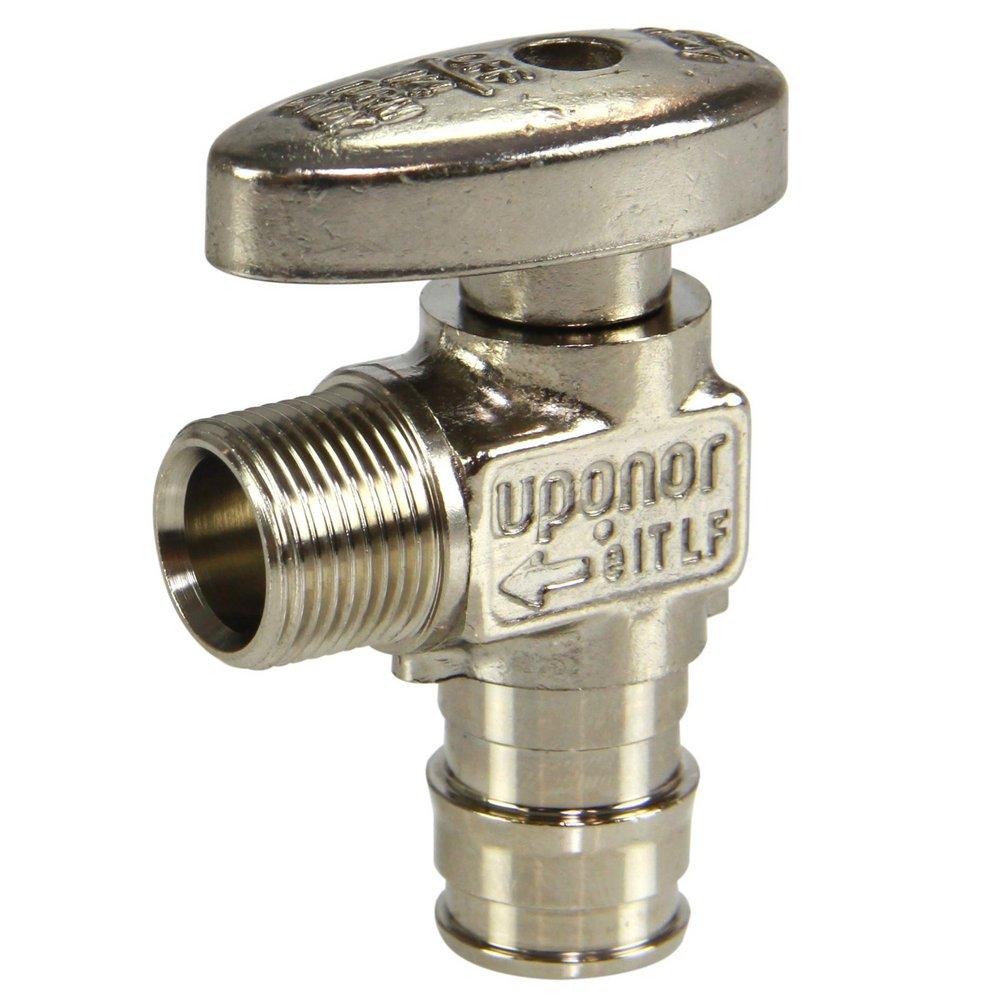 PROPEX LF BRASS ANGLE STOP VALVE 1/2 PEX X 3/8 OD COMP 