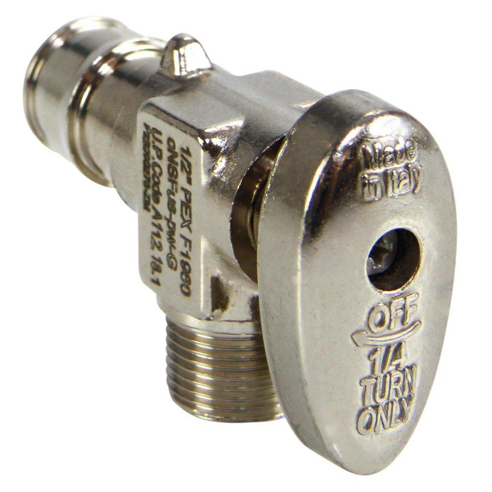 PROPEX LF BRASS ANGLE STOP VALVE 1/2 PEX X 3/8 OD COMP 
