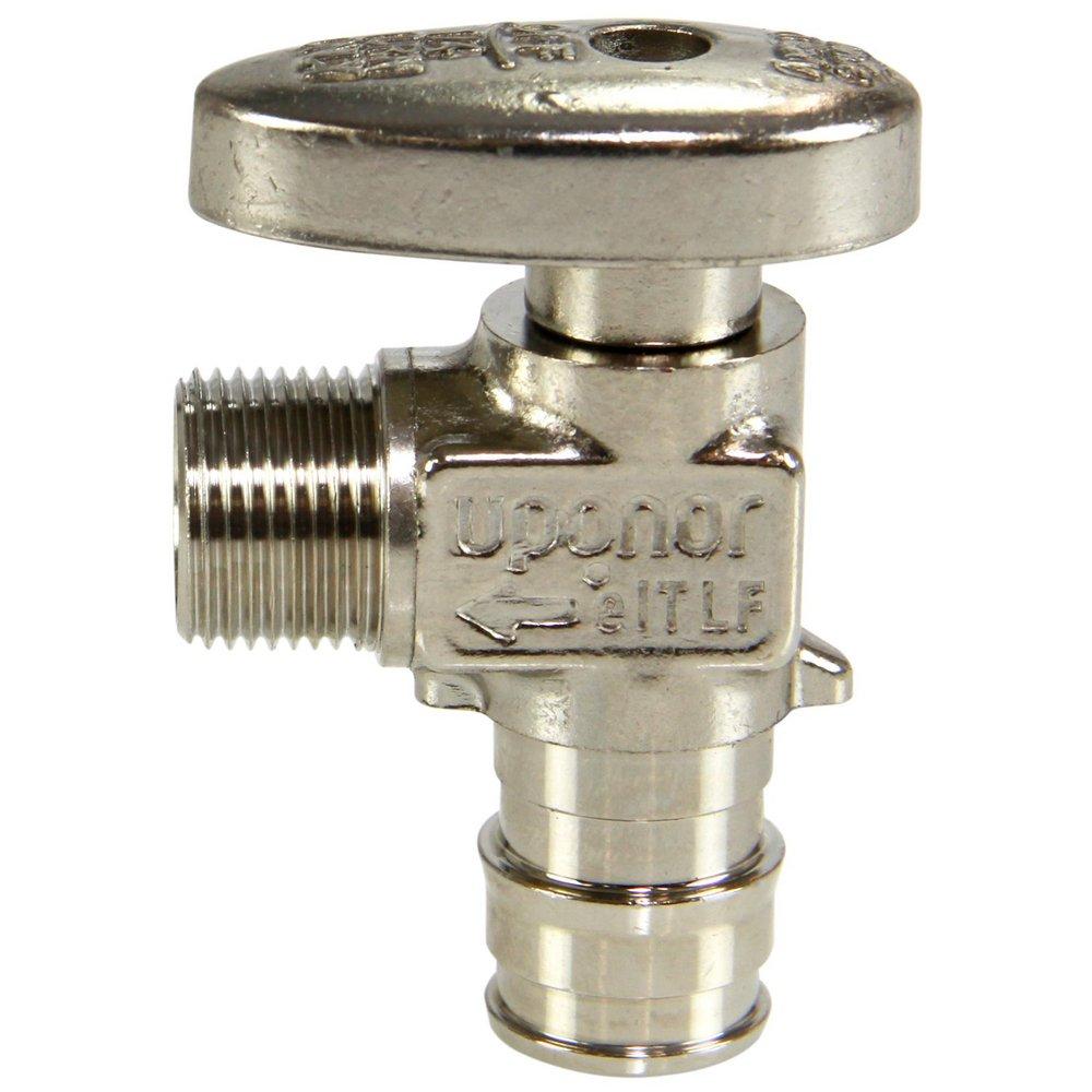 PROPEX LF BRASS ANGLE STOP VALVE 1/2 PEX X 3/8 OD COMP 