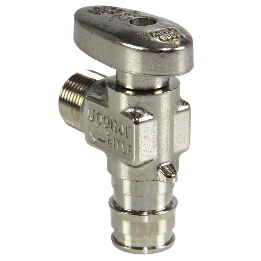 PROPEX LF BRASS ANGLE STOP VALVE 1/2 PEX X 3/8 OD COMP 