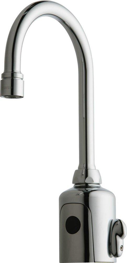 Chicago Faucets Chrome Plated No Handle Deck Mount Sensor Faucet 