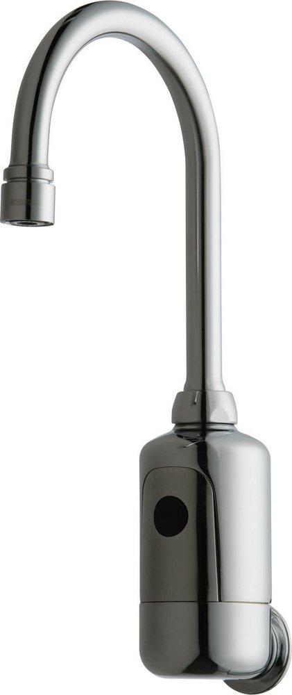 Chicago Faucets Chrome Plated No Handle Deck and Wall Mount Sensor Faucet 