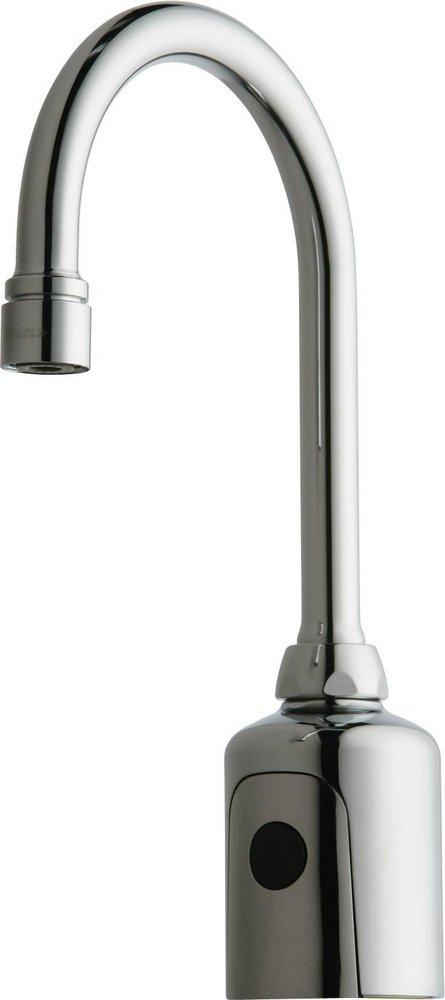 Chicago Faucets Chrome Plated No Handle Deck Mount Sensor Faucet 