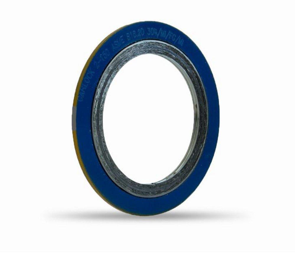 FLEXSEAL&reg; RW Spiral Wound Gasket for 6 in. ASME B16.5 Class 1500 Flange, 304/304L Stainless Steel Winding, Flexible Graphite Filler, Carbon Steel Outer Ring, Import 