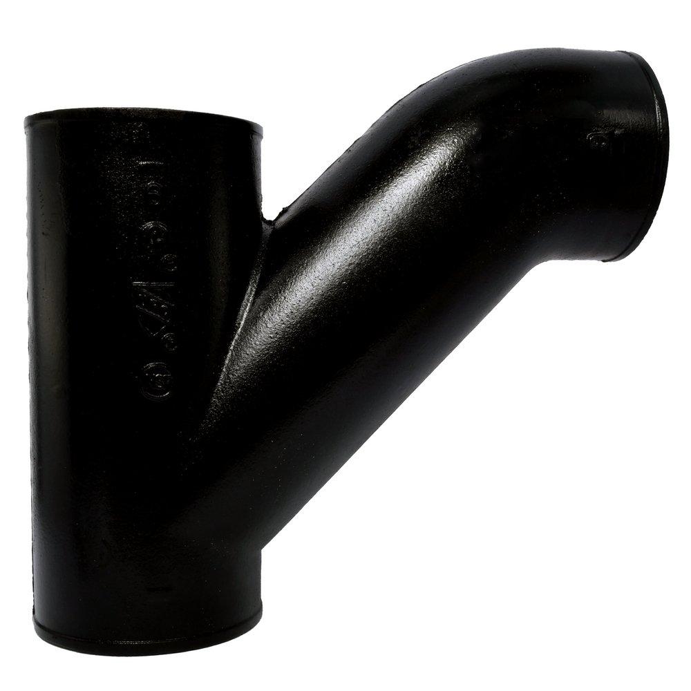 Black No Hub Cast Iron Combination Wye 