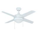 44 in. 4-Blade Ceiling Fan in White/White