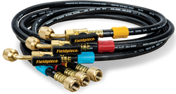 1/4 in Ball Valves Refrigerant Hose Set - 3 Pack