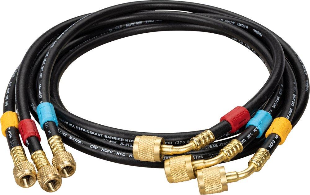 LOW LOSS REFRIGERANT HOSE SET (3)-1/4 5 FT BLACK W/ TAG 