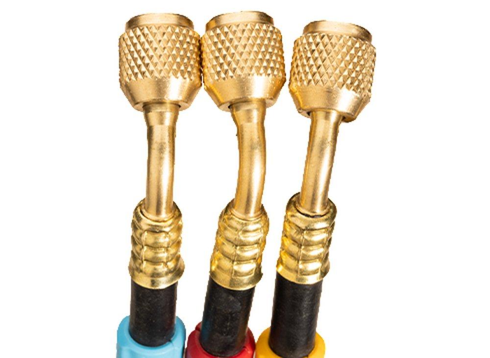 REFRIGERANT HOSE EXTENSION SET (3)-1/4 8 FT BLACK W/ TAG 