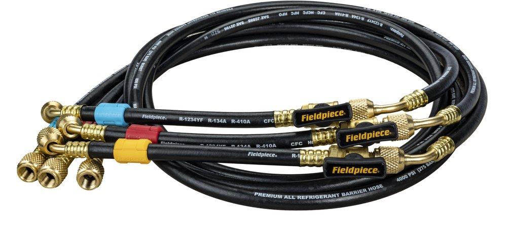 REFRIGERANT HOSE EXTENSION SET (3)-1/4 8 FT BLACK W/ TAG 