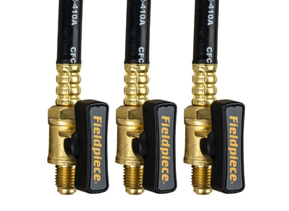 BALL VALVE REF HOSE EXTENSION SET (3)-1/4 8 FT BLACK W/ TAG 