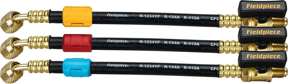 BALL VALVE REF HOSE EXTENSION SET (3)-1/4 8 FT BLACK W/ TAG 