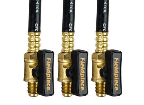 1/4 in Ball Valves Refrigerant Hose Extension Set - 3 Pack 