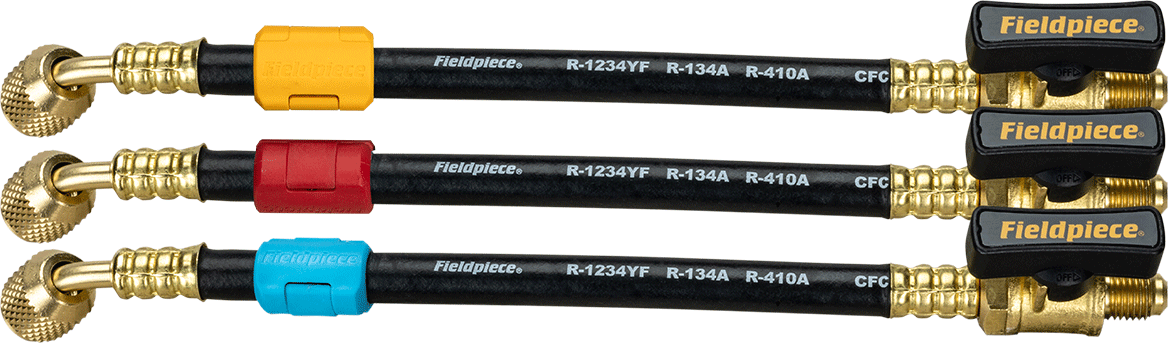 1/4 in Ball Valves Refrigerant Hose Extension Set - 3 Pack 