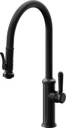 Single Handle Pull Down Kitchen Faucet in Matte Black