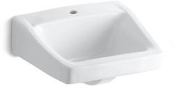 19-1/4 in. Wall Mount Rectangular Vitreous China Bathroom Sink in White