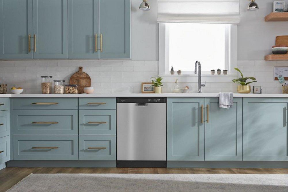 Quiet Dishwasher with Heat Dry in Stainless Steel 