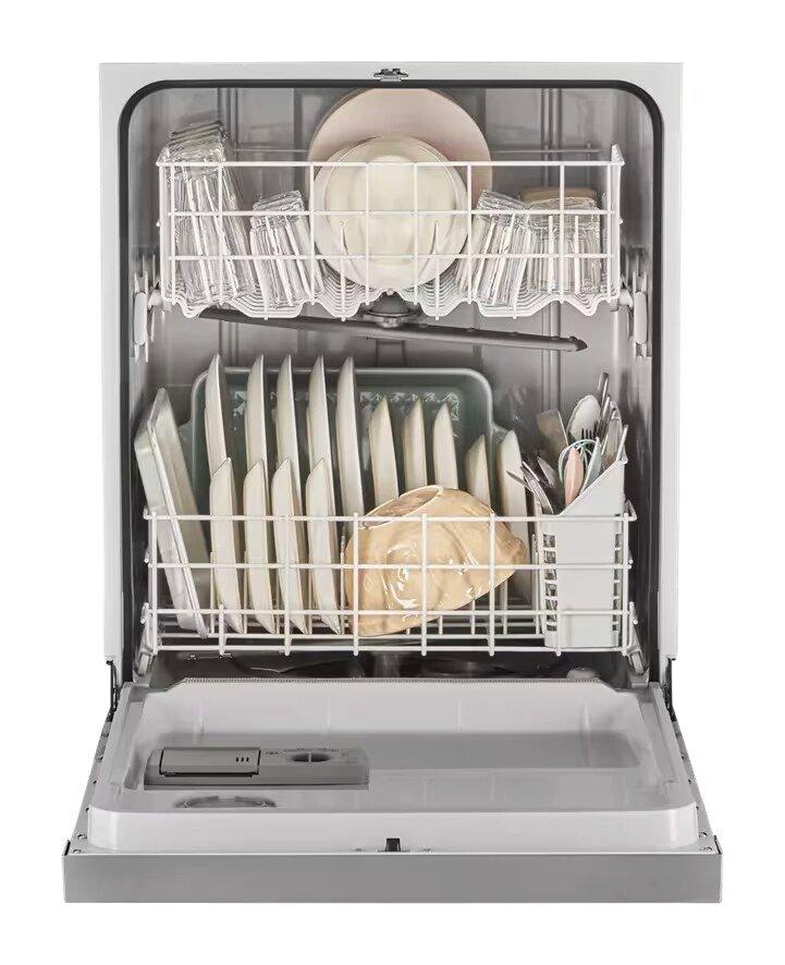Whirlpool White 23-87/100 x 24-1/4 in. Dishwasher 
