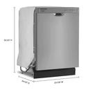 Whirlpool White 23-87/100 x 24-1/4 in. Dishwasher 