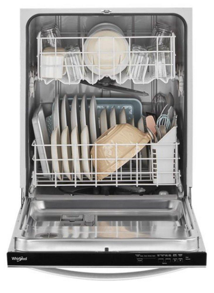 Whirlpool Monochromatic Stainless Steel 23-87/100 x 27-1/4 in. Dishwasher 