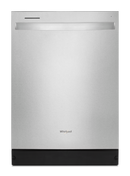 Whirlpool Monochromatic Stainless Steel 23-87/100 x 27-1/4 in. Dishwasher 