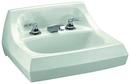 KOHLER White Vitreous China Lavatory Sink with Single Hole Left Hand Soap Dispenser 
