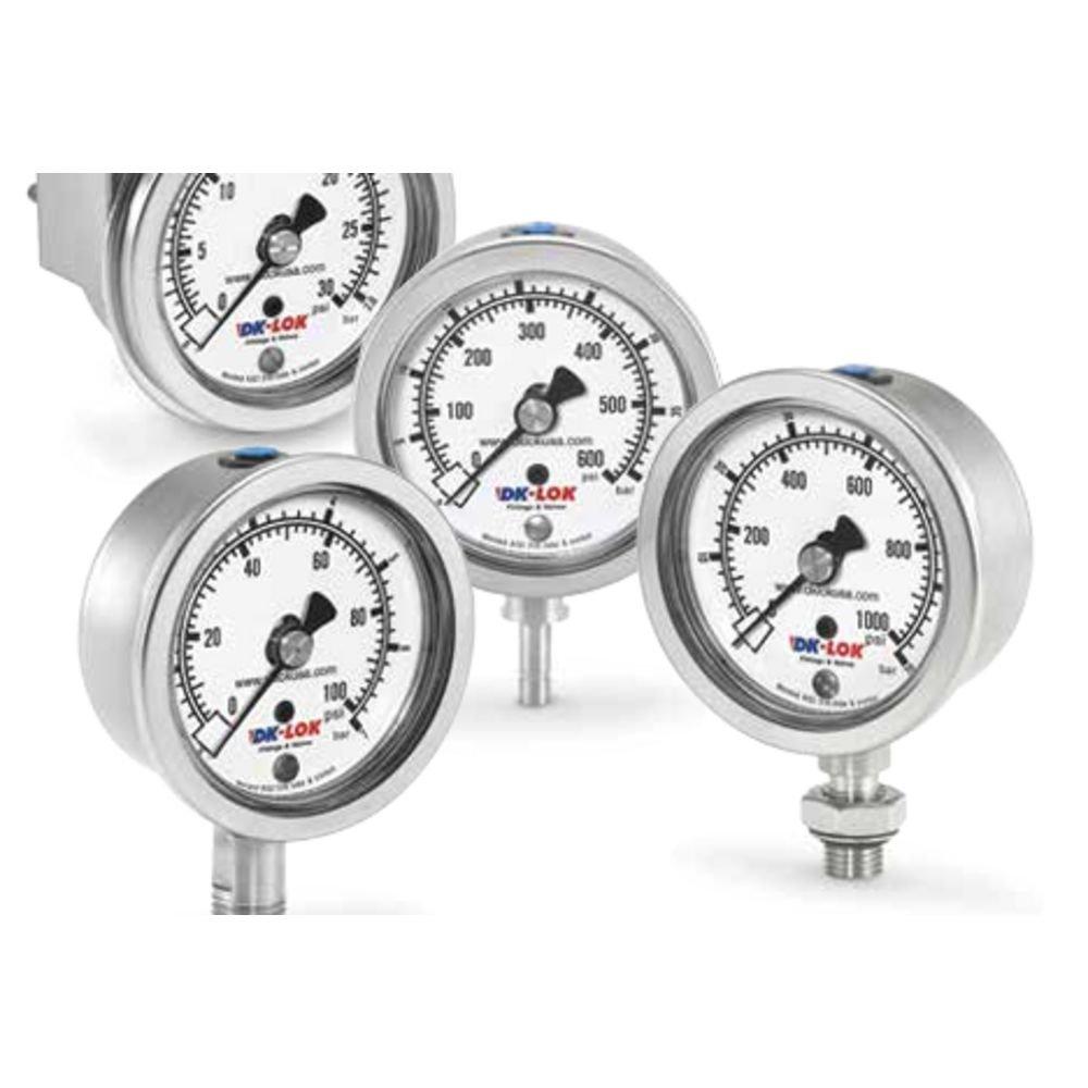 2-1/2 x 1/4 in. 160 psi NPT Stainless Steel Glycerin Filled Pressure Gauge 