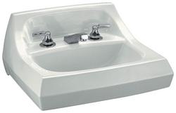 21-1/4 x 18-1/8 in. Rectangular Wall Mount Bathroom Sink in White