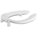 KOHLER White Plastic Elongated Open Front Less Cover Toilet Seat 