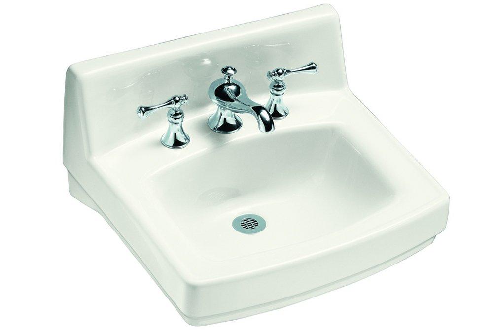 KOHLER White 20 X 18 Left Hand 8 Vitreous China Lavatory Greenwich White 