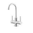 Two Handle Lever Water Filter Faucet in Stainless Steel