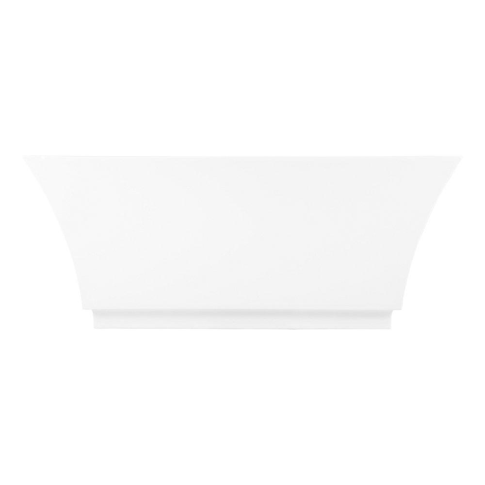 59 x 31 in. Freestanding Bathtub with Center Drain in White 