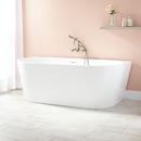 59 x 31-1/2 in. Freestanding Bathtub with Center Drain in White