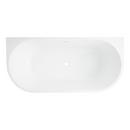 59 x 31-1/2 in. Freestanding Bathtub with Center Drain in White 