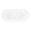 59 x 31 in. Freestanding Bathtub with Center Drain in White 