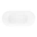 67 x 31-1/2 in. Freestanding Bathtub with Center Drain in White 