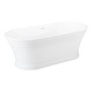 67 x 31-1/2 in. Freestanding Bathtub with Center Drain in White 