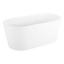 67 x 32 in. Freestanding Bathtub with Center Drain in Matte White 