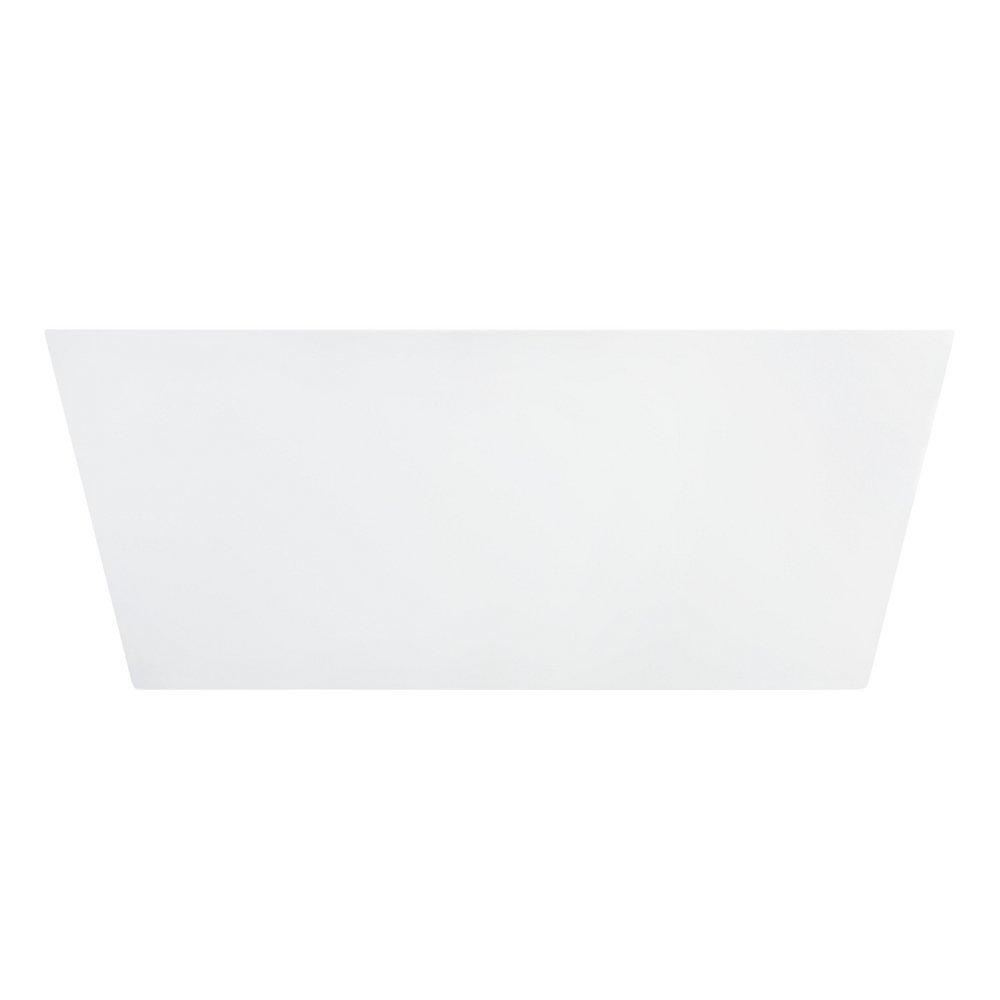 59 x 31-1/2 in. Freestanding Bathtub with Center Drain in Matte White and Foam Insulated Trim 