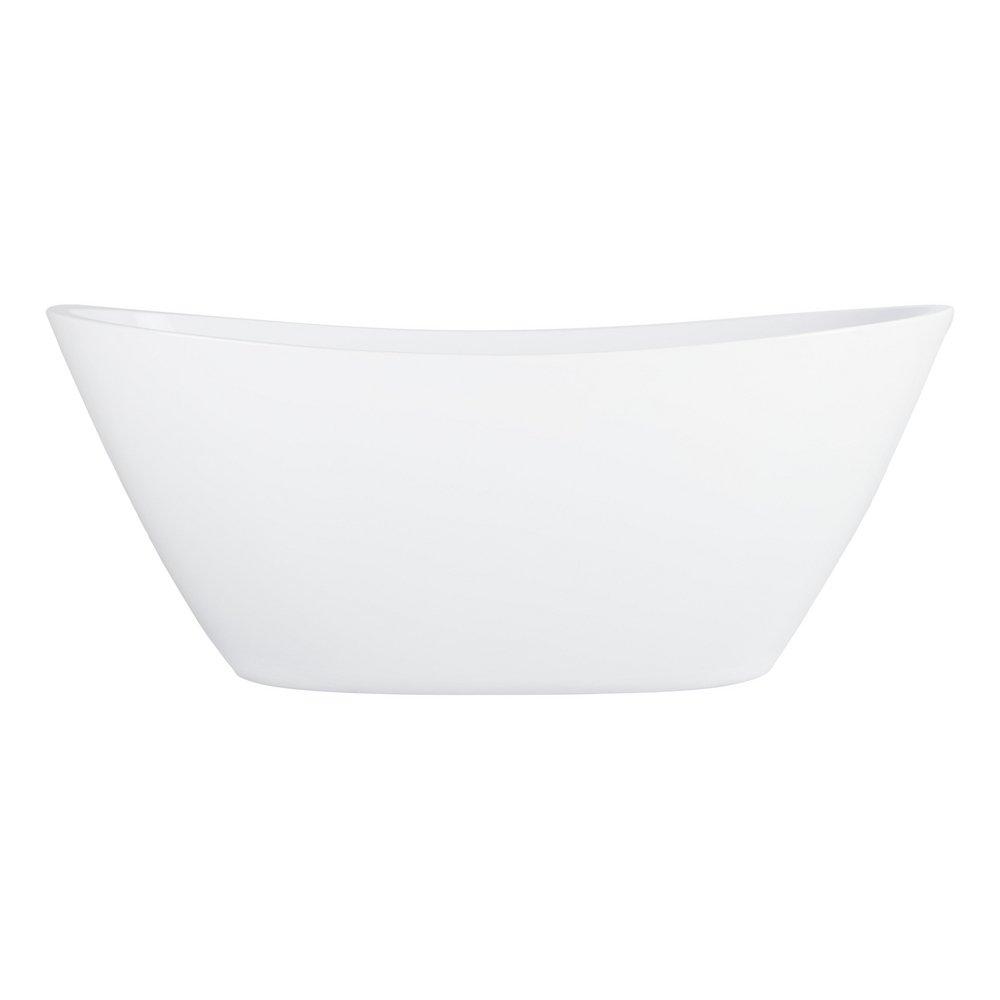 60 x 29-1/2 in. Freestanding Bathtub with Center Drain in White 