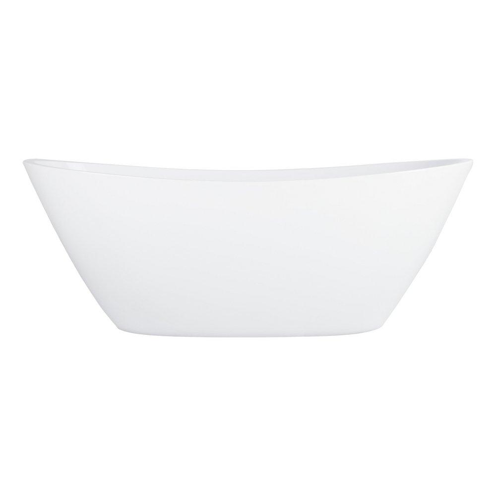 66 x 30-3/4 in. Freestanding Bathtub with Center Drain in White 