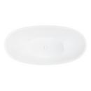 66 x 30-3/4 in. Freestanding Bathtub with Center Drain in White 