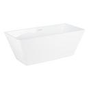 59 x 27-1/2 in. Freestanding Bathtub with Center Drain in White and Foam Insulated Trim 