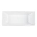71 x 31-1/2 in. Freestanding Bathtub with Center Drain in White and Foam Insulated Trim 