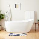 59 x 32 in. Freestanding Bathtub with Center Drain in White